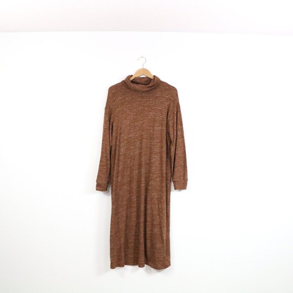 *Old Navy Brown Turtleneck Long Sleeve Maxi Dress - Picture 3 of 8